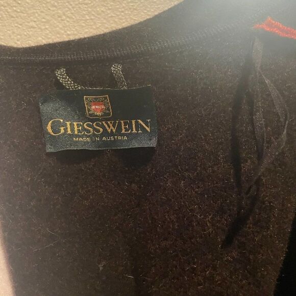 Giesswein Wool Fall Winter Orange Coat Sweater Jacket Made In Austria - Size 34 - Picture 14 of 15